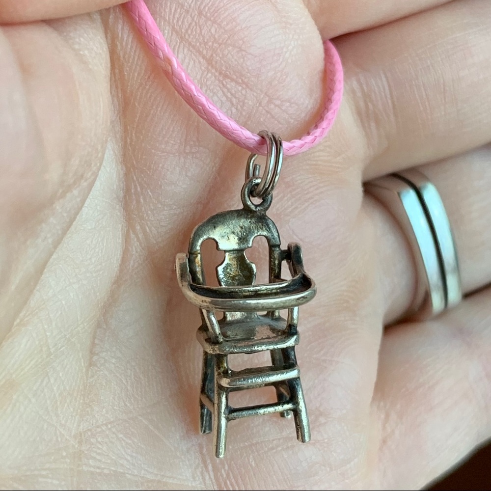 Vintage Beau Sterling Silver Baby Highchair Charm